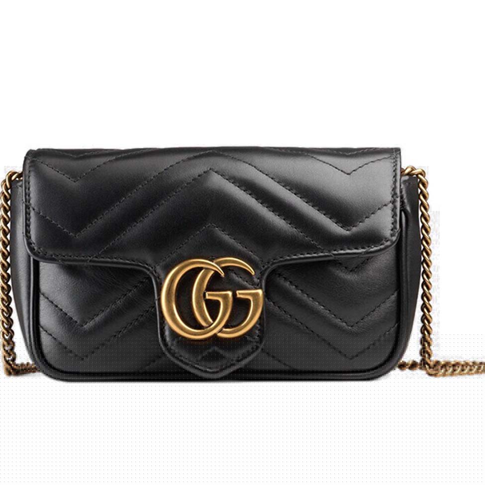 g*u*i gg marmont matelassÉ leather S*per mini bag 446744 (23*14*6cm)